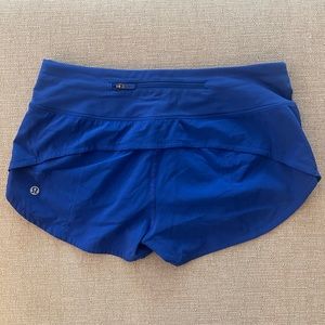 Lululemon Speed Up Low-Rise Short 2.5”, Size 4, Royal Blue
